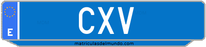 Matrícula de taxi CXV