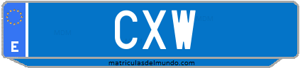 Matrícula de taxi CXW