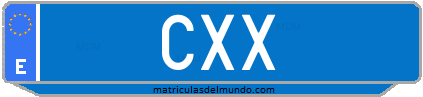 Matrícula de taxi CXX