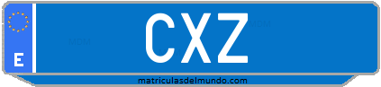 Matrícula de taxi CXZ