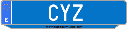 Matrícula de taxi CYZ