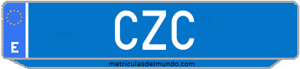 Matrícula de taxi CZC