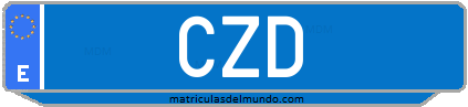 Matrícula de taxi CZD