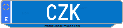 Matrícula de taxi CZK