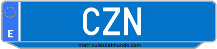Matrícula de taxi CZN
