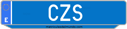 Matrícula de taxi CZS