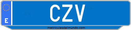 Matrícula de taxi CZV