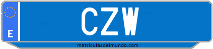 Matrícula de taxi CZW
