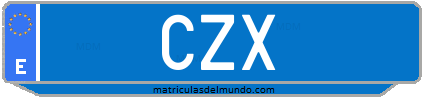 Matrícula de taxi CZX