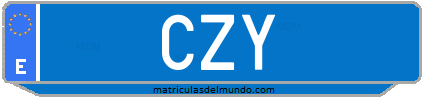 Matrícula de taxi CZY