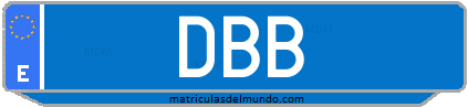 Matrícula de taxi DBB