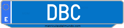 Matrícula de taxi DBC