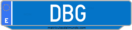 Matrícula de taxi DBG