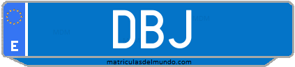 Matrícula de taxi DBJ