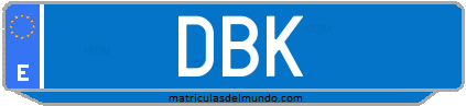 Matrícula de taxi DBK