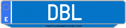 Matrícula de taxi DBL