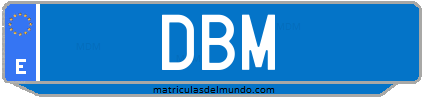 Matrícula de taxi DBM