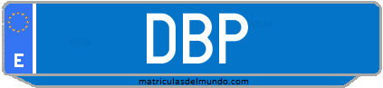 Matrícula de taxi DBP