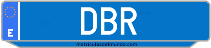 Matrícula de taxi DBR