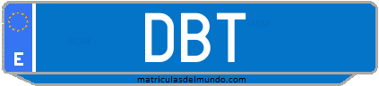 Matrícula de taxi DBT