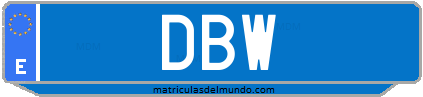 Matrícula de taxi DBW