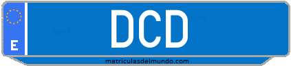 Matrícula de taxi DCD