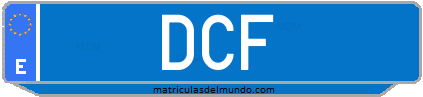 Matrícula de taxi DCF