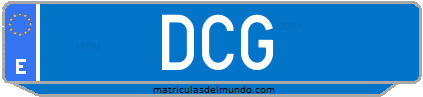 Matrícula de taxi DCG