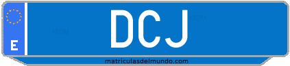 Matrícula de taxi DCJ