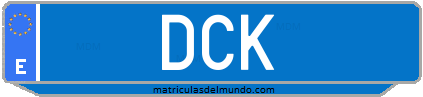 Matrícula de taxi DCK