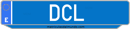 Matrícula de taxi DCL