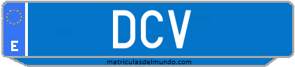 Matrícula de taxi DCV