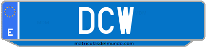 Matrícula de taxi DCW