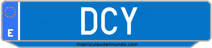 Matrícula de taxi DCY