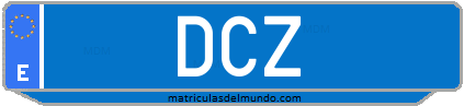 Matrícula de taxi DCZ