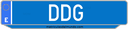 Matrícula de taxi DDG