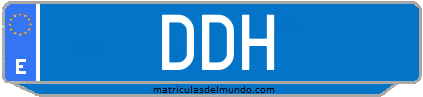 Matrícula de taxi DDH