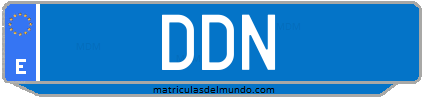 Matrícula de taxi DDN