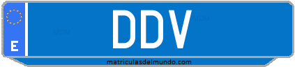 Matrícula de taxi DDV