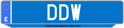 Matrícula de taxi DDW