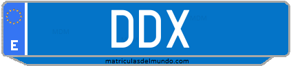 Matrícula de taxi DDX