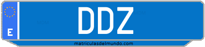 Matrícula de taxi DDZ