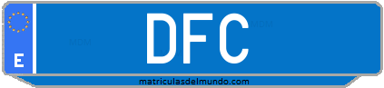 Matrícula de taxi DFC