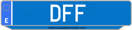 Matrícula de taxi DFF