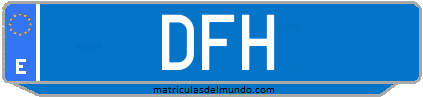 Matrícula de taxi DFH