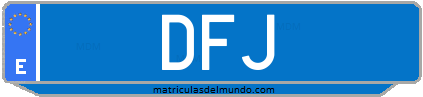 Matrícula de taxi DFJ