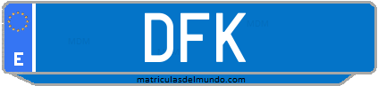 Matrícula de taxi DFK