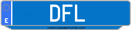 Matrícula de taxi DFL