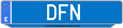 Matrícula de taxi DFN