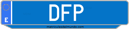 Matrícula de taxi DFP